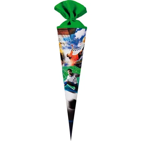 Nestler Schultüte Faszination Fussball mit Flock-Druck rund, 70cm