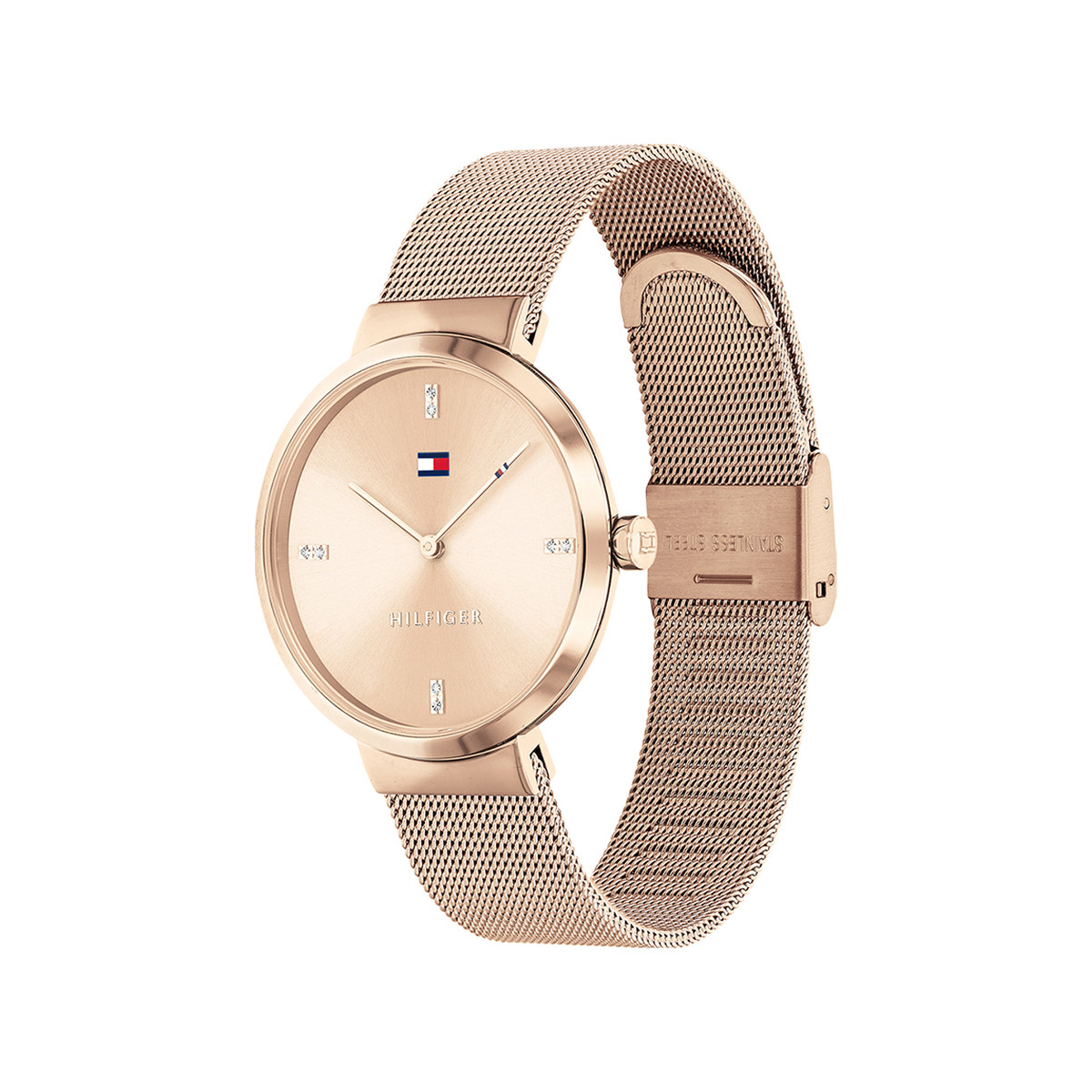 Montre Tommy Hilfiger femme acier doré rose