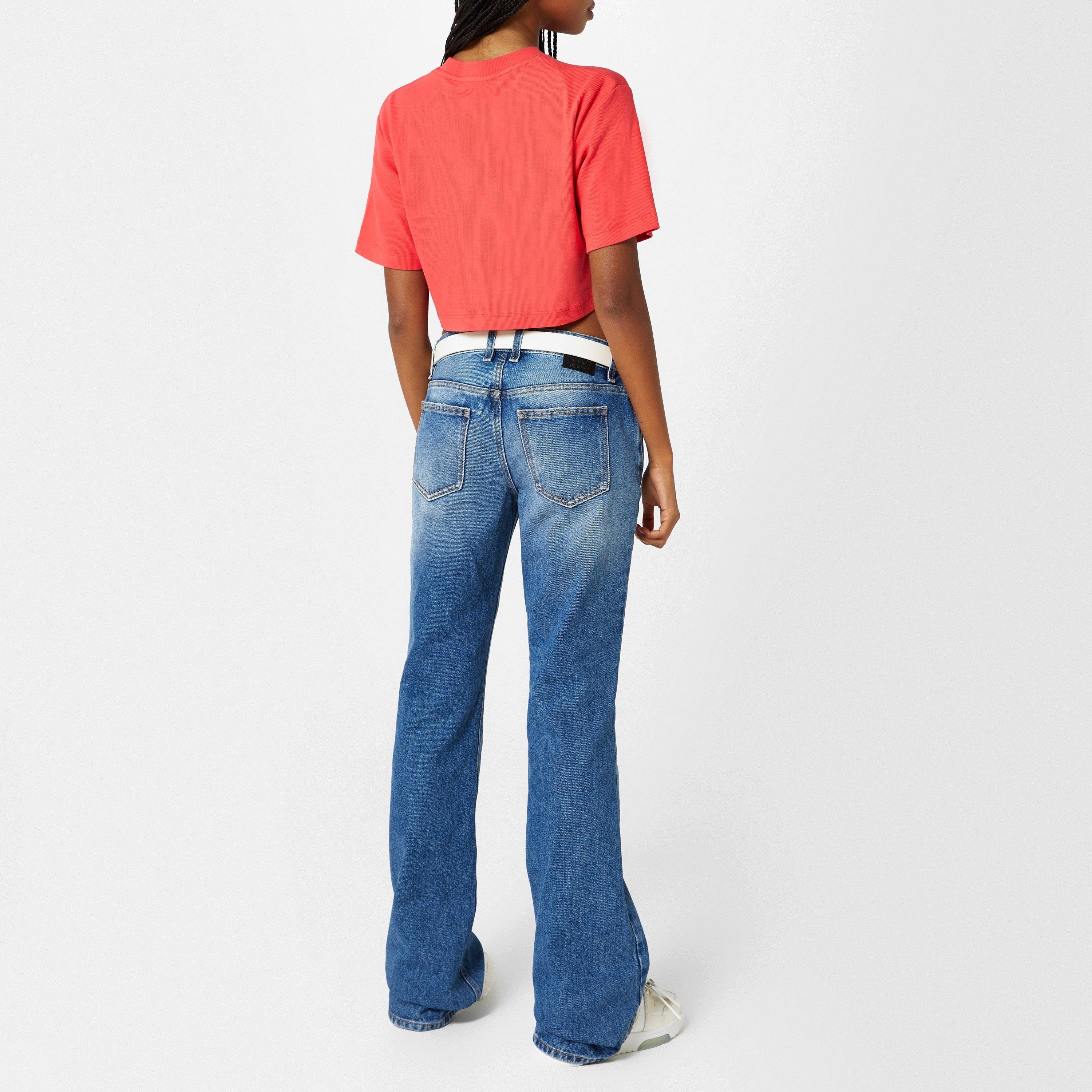 Off White Cropped T Shirt