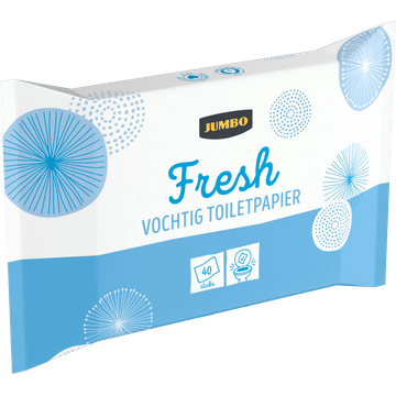 Jumbo Fresh Vochtig Toiletpapier 40 Stuks