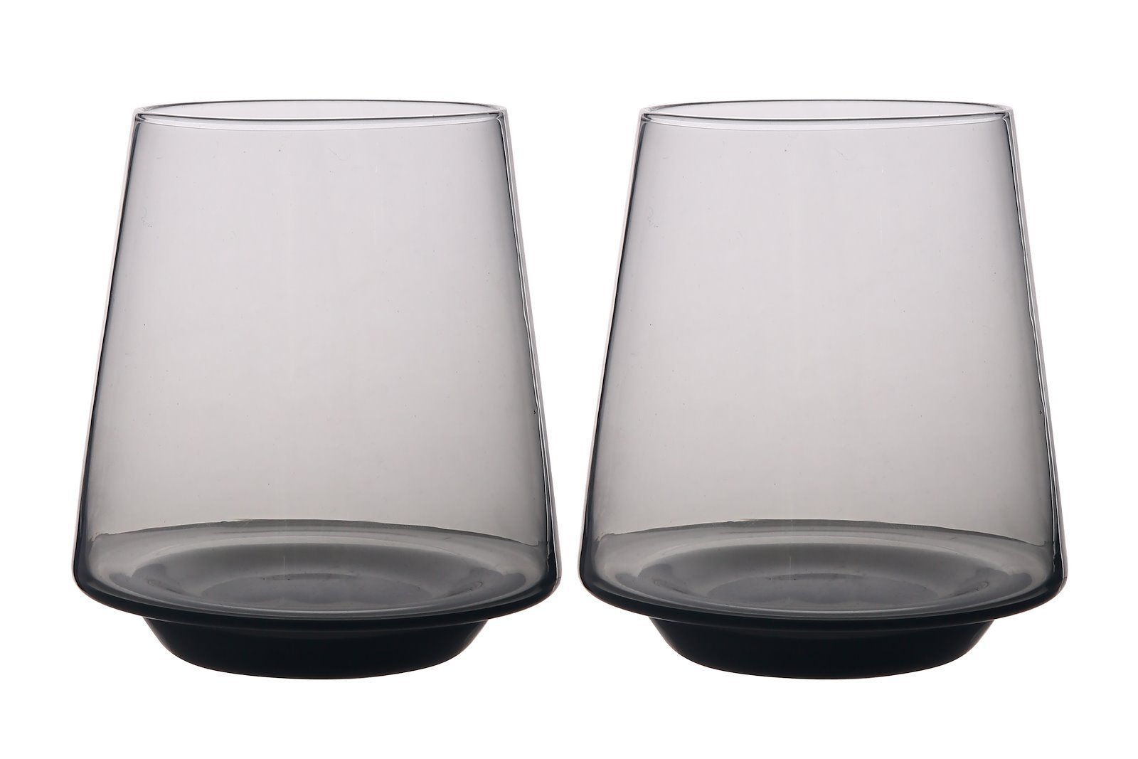 Aura drikkeglass 2pk Grått glass Ø8,4 H10,3 cm