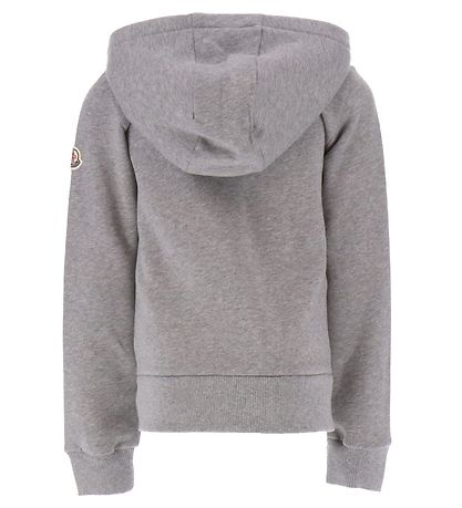 Moncler Cardigan - Gråmeleret m. Sort/Hvid