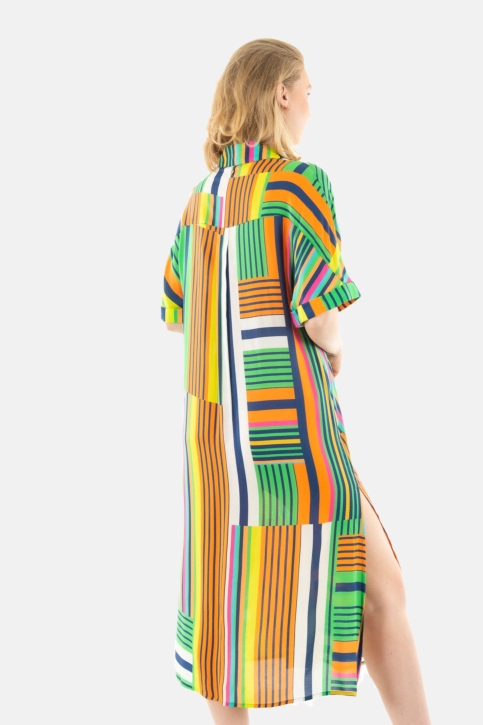 Robe lola casademunt ls2416082 269 verde-naranja