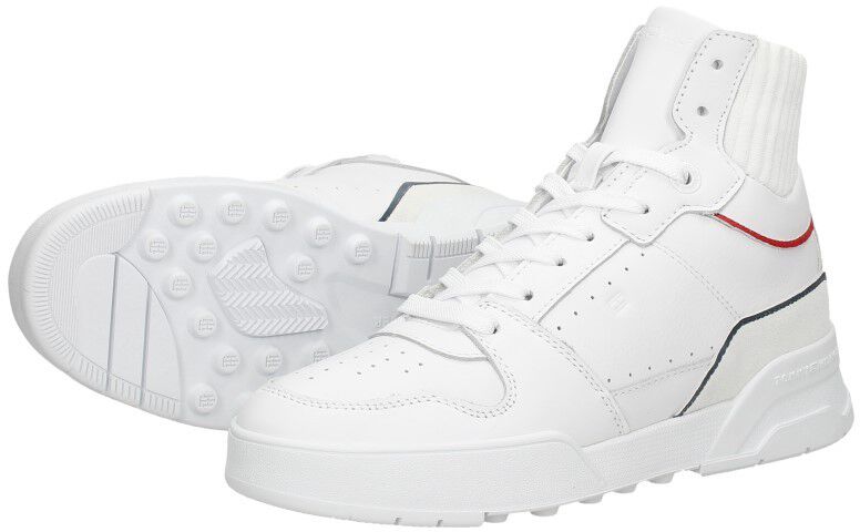 Tommy Hilfiger High Cut Seasonal Basket Sneaker wit