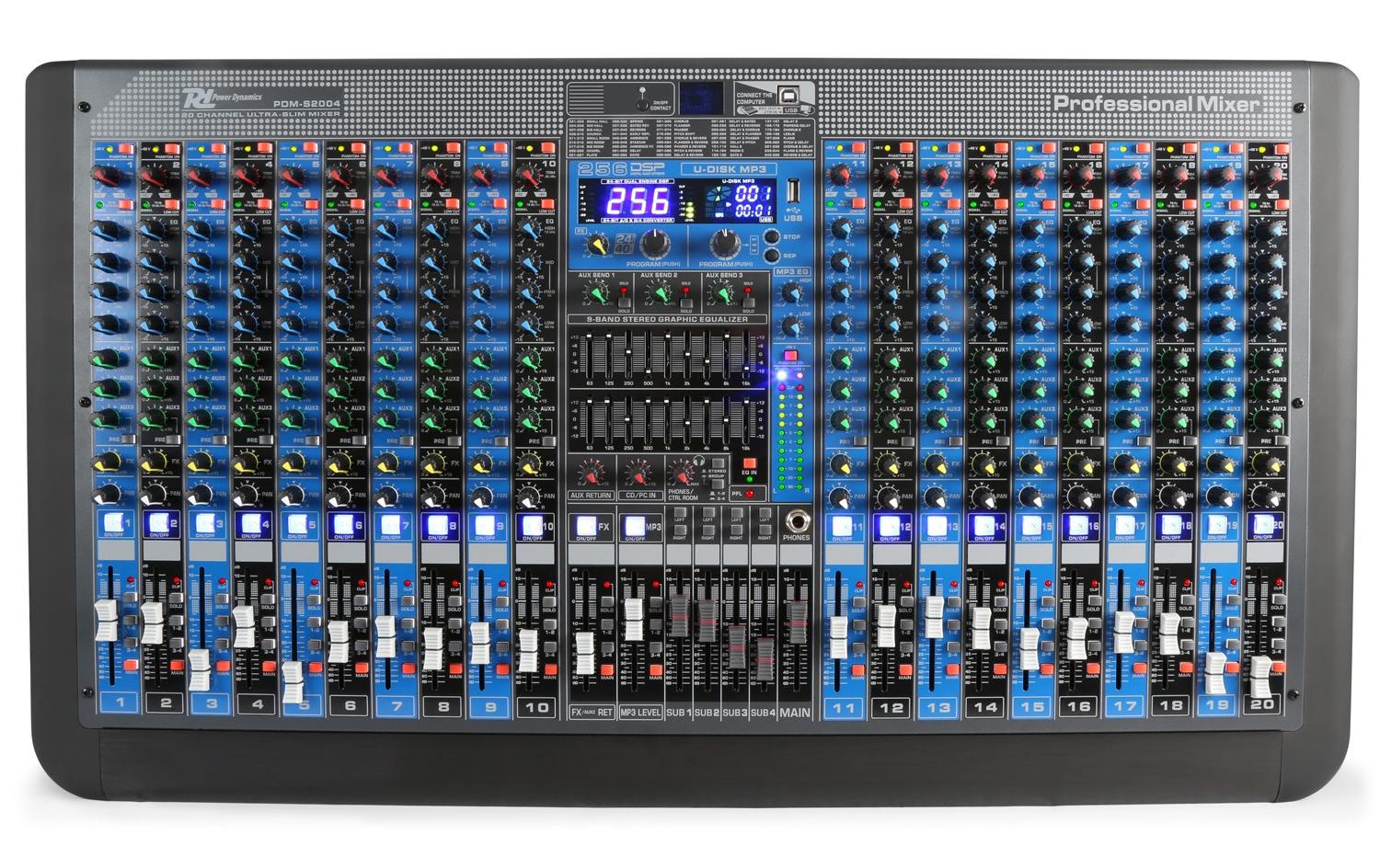 Mischpult PDM-S2004<br>Analoges 20-Kanal Mischpult, Multi-FX