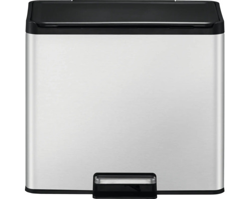 EKO Essential pedaalemmer, 3 compartimenten (3 x 9 liter), zilver