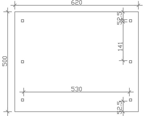 SKAN HOLZ Wallgau dubbele carport inclusief daklatten en H-paalankers, 620 x 500 cm, geïmpregneerd