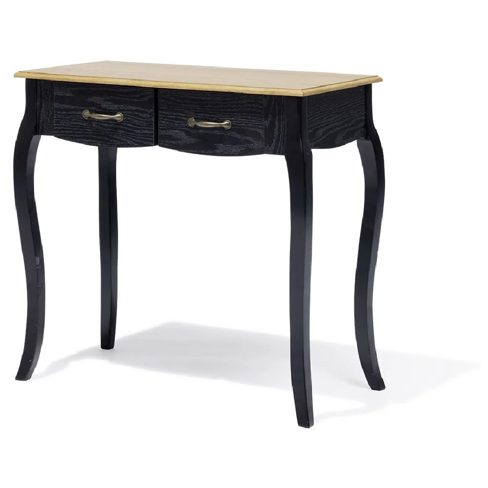 Console Romane noir - L80xP40xH75 cm