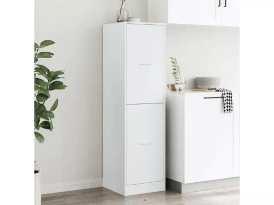 Armoire d'apothicaire blanc 40x41x144,5 cm bois d'ingénierie