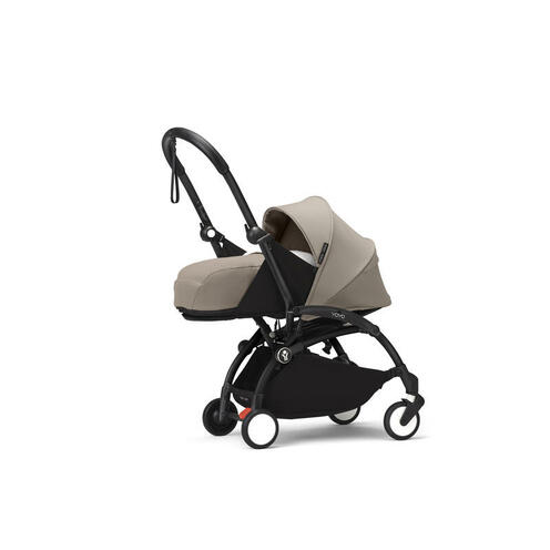Poussette YOYO 3 Pack 0+ et 6+ Taupe / Cadre Noir - STOKKE