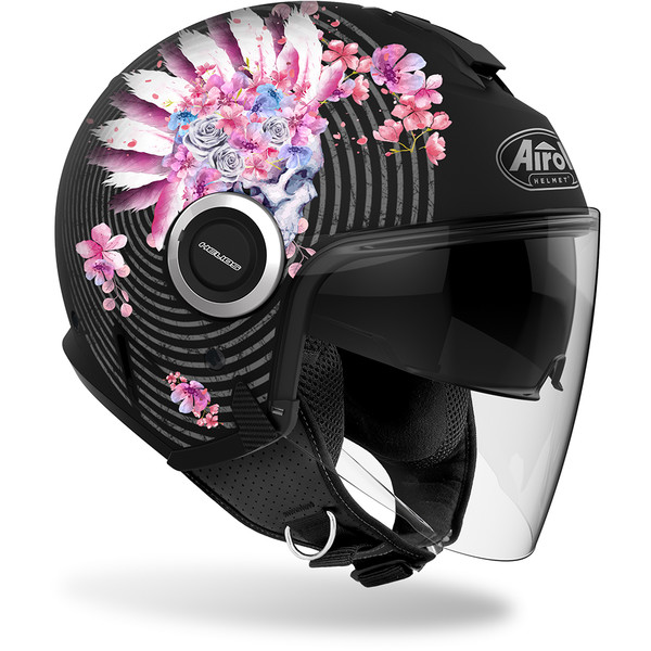 Airoh - Casque Helios Mad Noir / Rose / Blanc