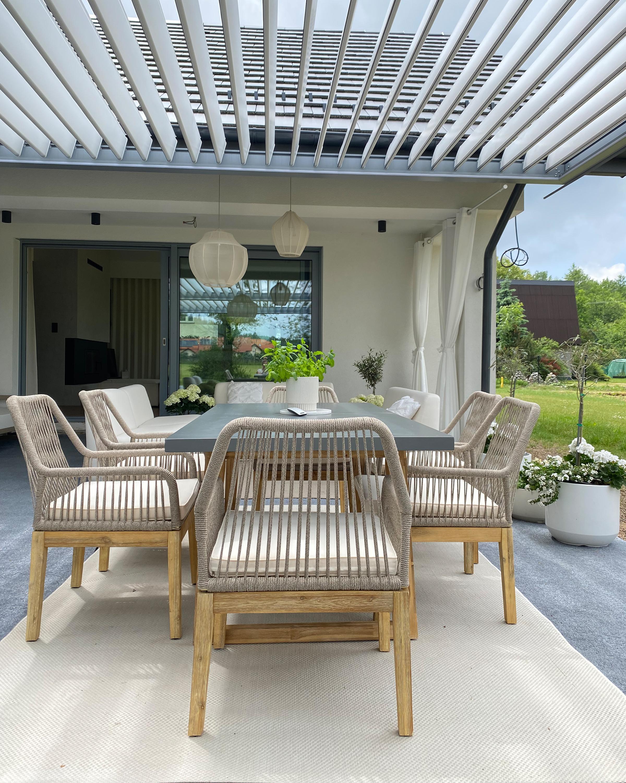 Set van 2 stoelen met zitkussen OLBIA Gebroken wit