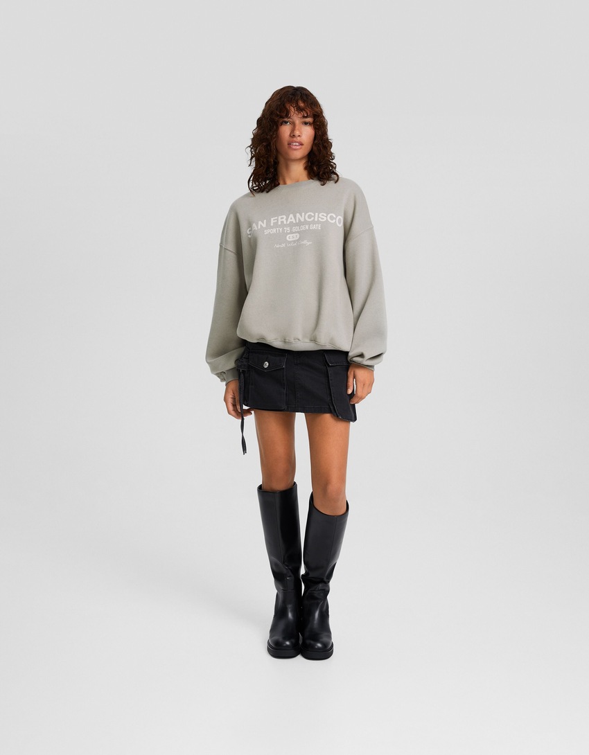 Moletom estampado oversized