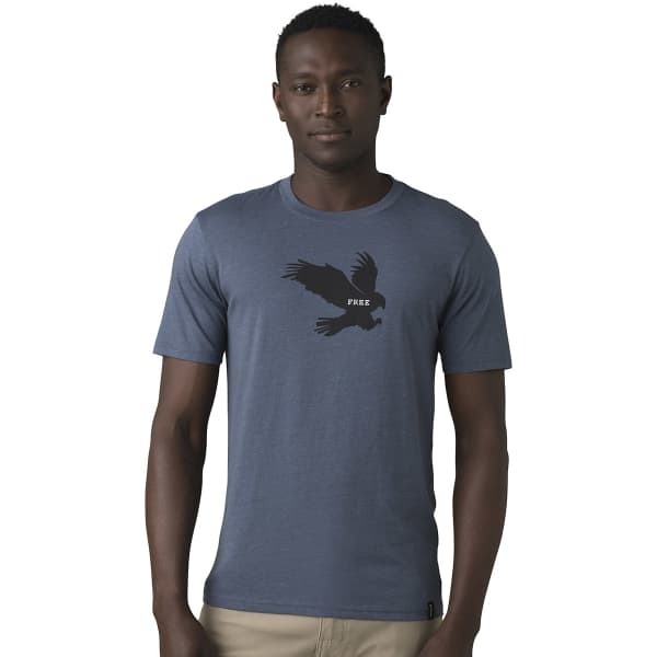 T-shirt escalade PRANA FREEBIRD JOURNEYMAN SS TEE DENIM HEATHER