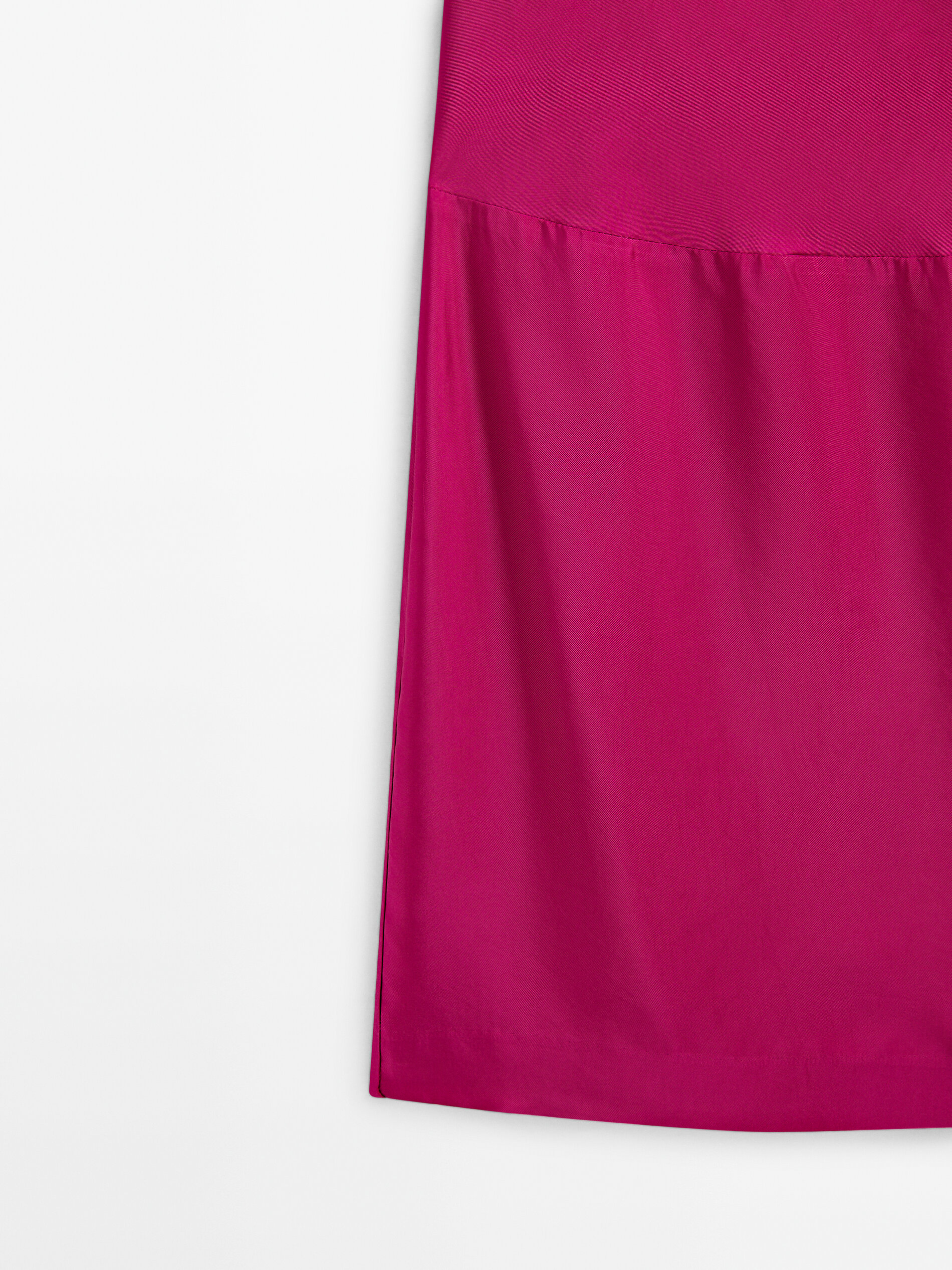 Vestido curto assimétrico - Studio - FUCSIA