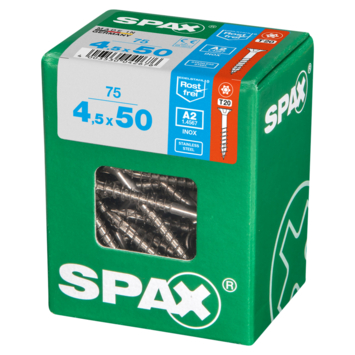 Spax schroef T-Star Plus roestvast 4,5x50 mm 75 stuks