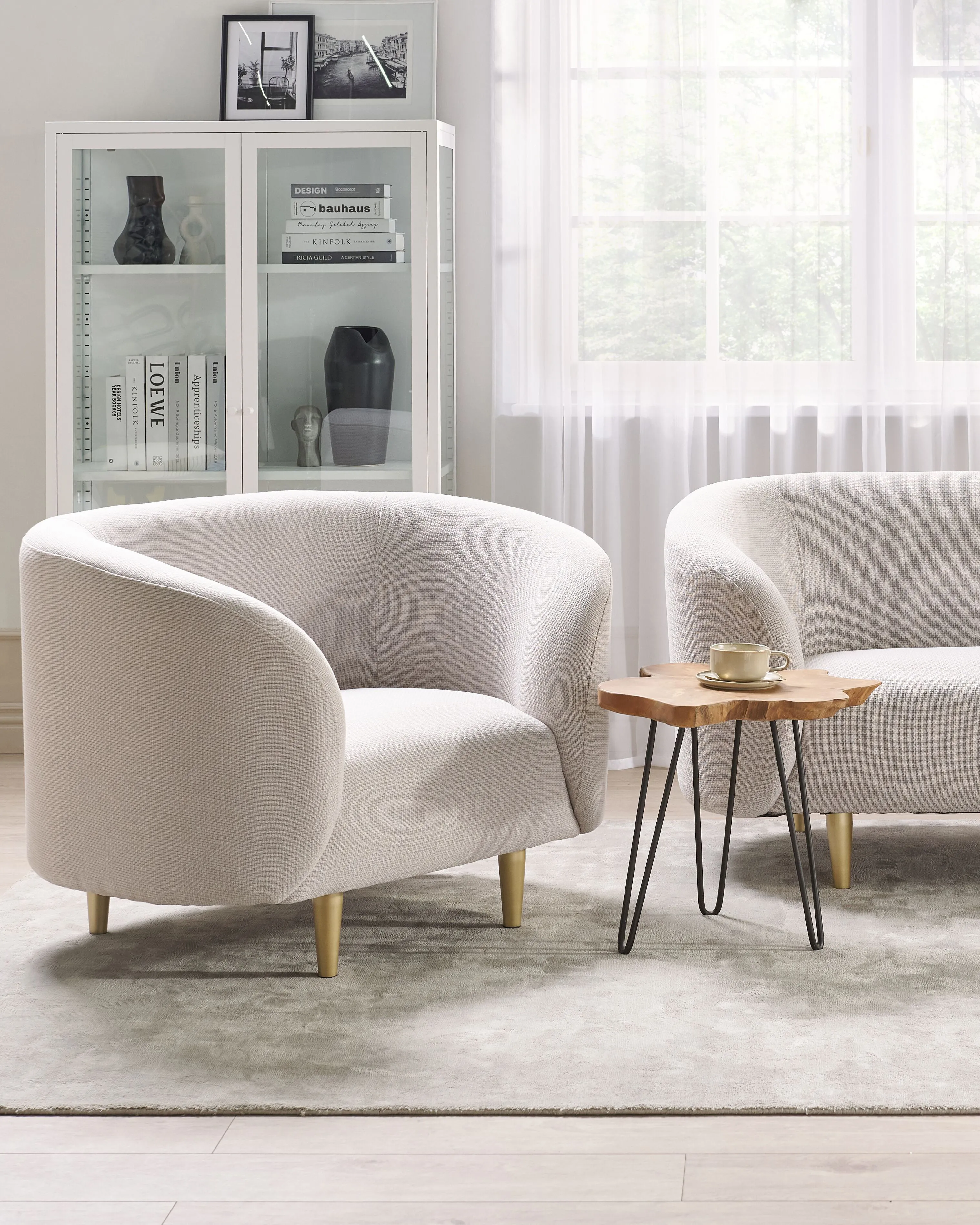 Fauteuil LOEN Stof Lichtbeige