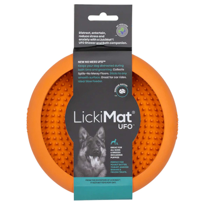 LickiMat Schleckmatte UFO orange 18x18cm