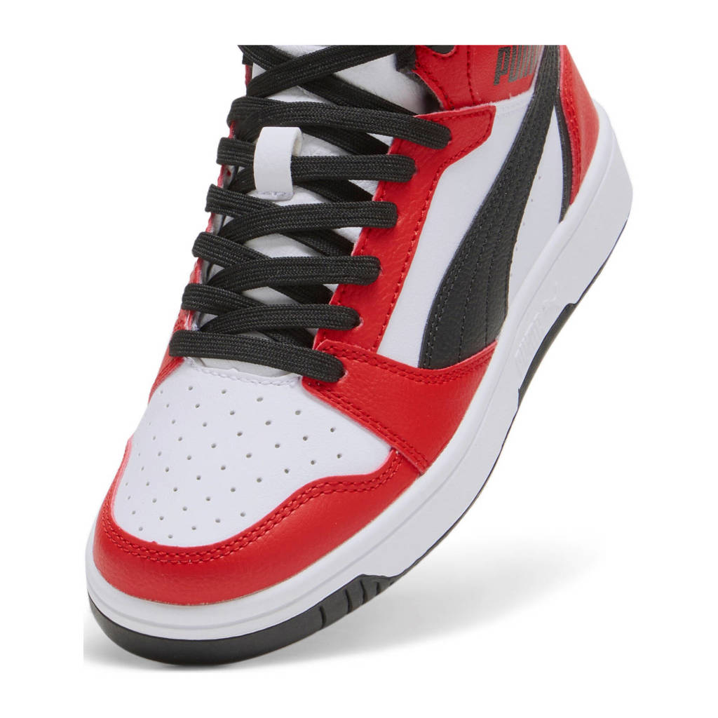 Puma Rebound v6 Mid V6 Mid sneakers wit/rood/zwart