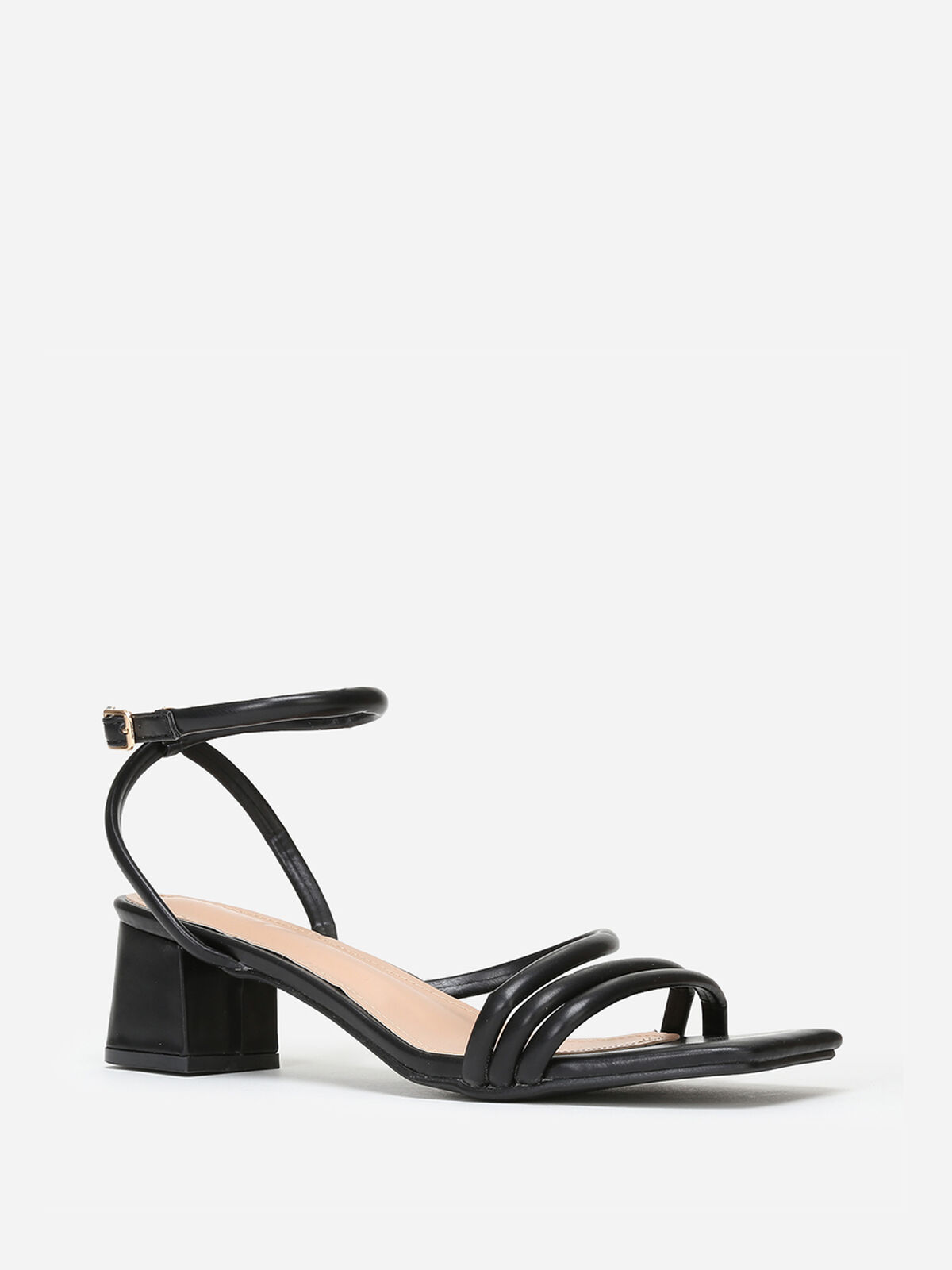 Sandales à fines brides grandes tailles- Noir
