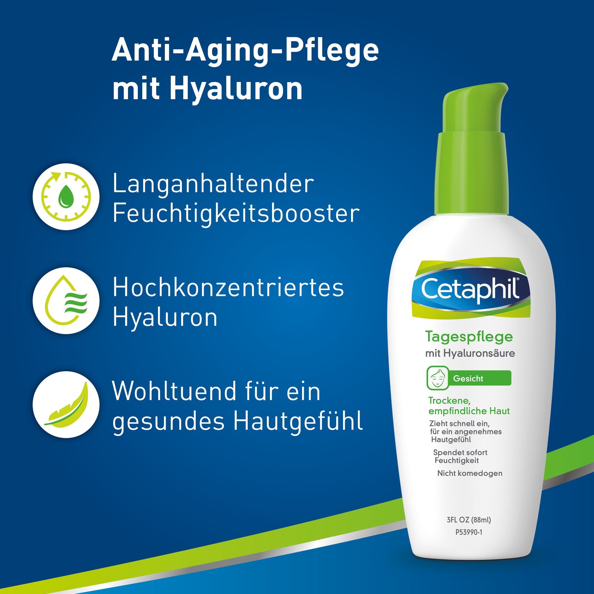 CETAPHIL Tagespflege mit Hyaluronsäure Sanfte Anti-Aging Pflege für das Gesicht