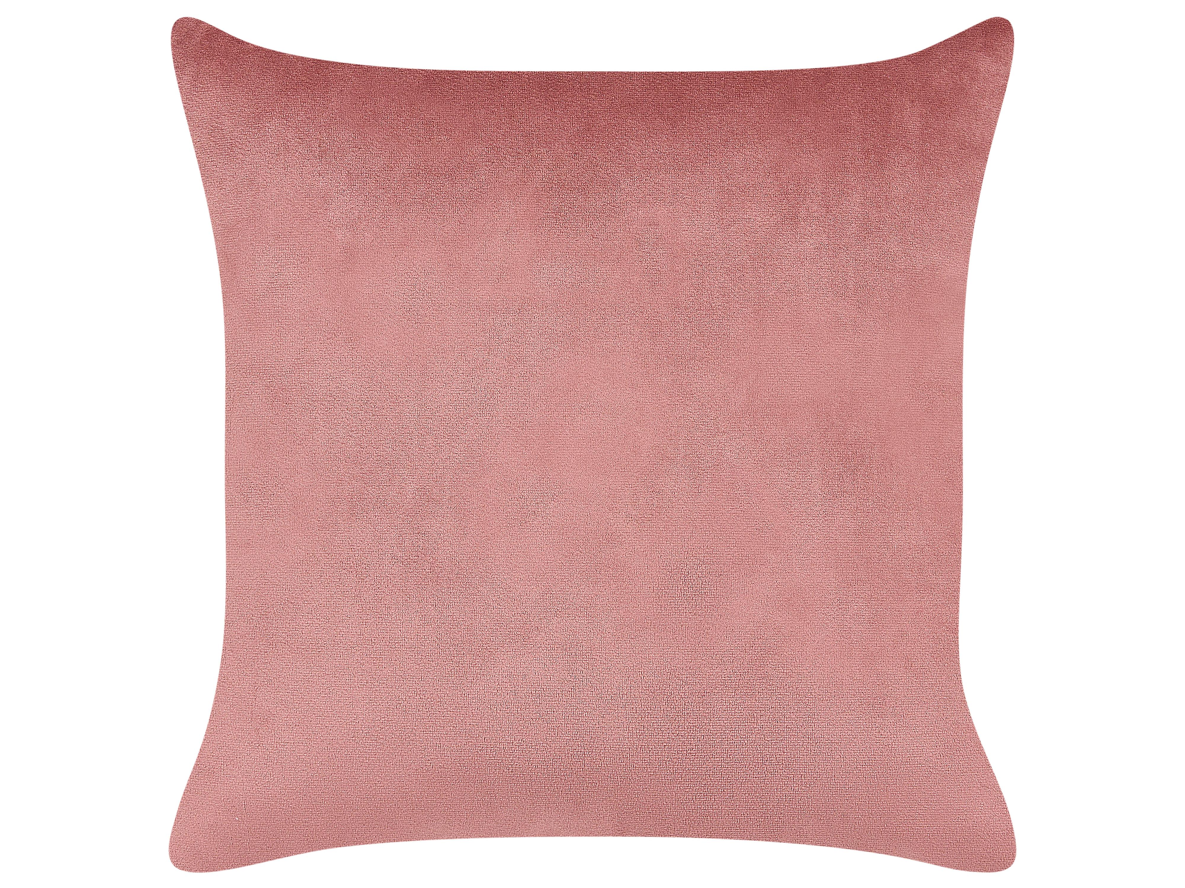 Linkszijdige chaise longue MERI Fluweel Roze met opbergruimte