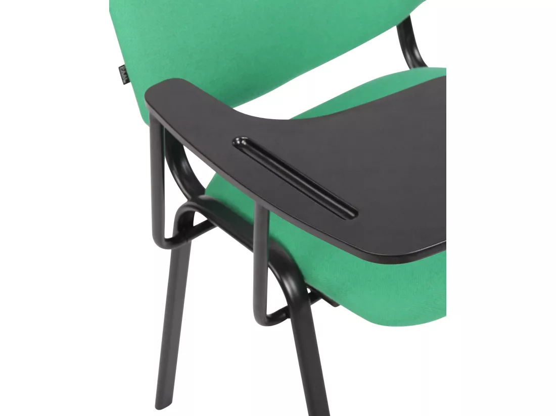 Chaise de salle à manger - Tissu & Métal noir mat - Vert - Ken mit Klapptisch