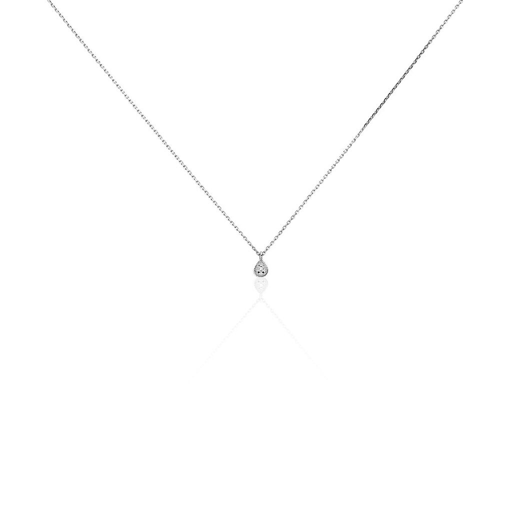 Collier Mon 1er Diamant Or Blanc Diamant