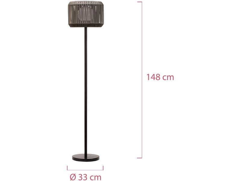 Pauleen Stehleuchte Solar Sunshine Elegance, Schwarz Solarbetriebene Deko-Leuchte