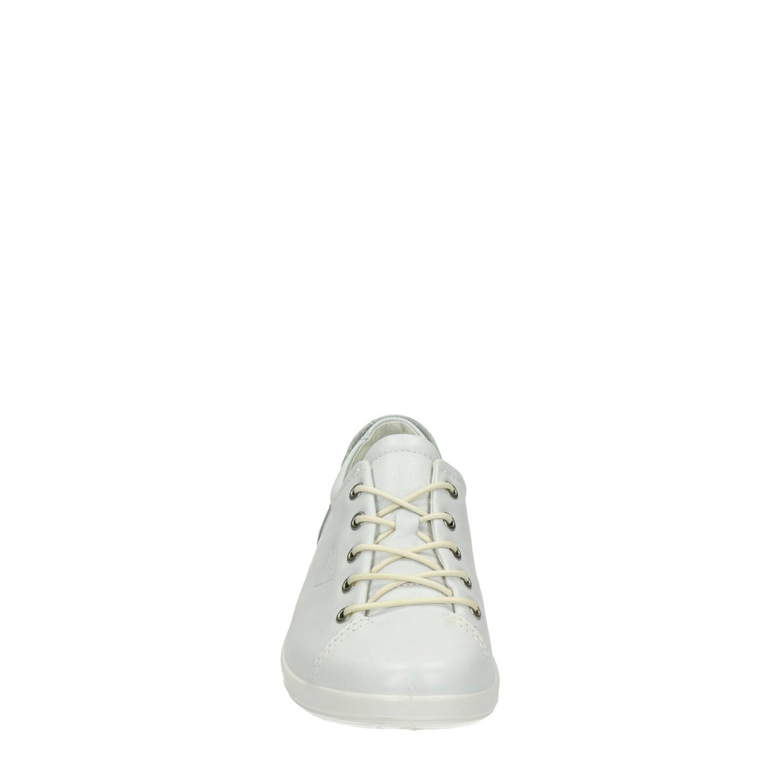 Ecco Soft 2.0  leren veterschoenen wit