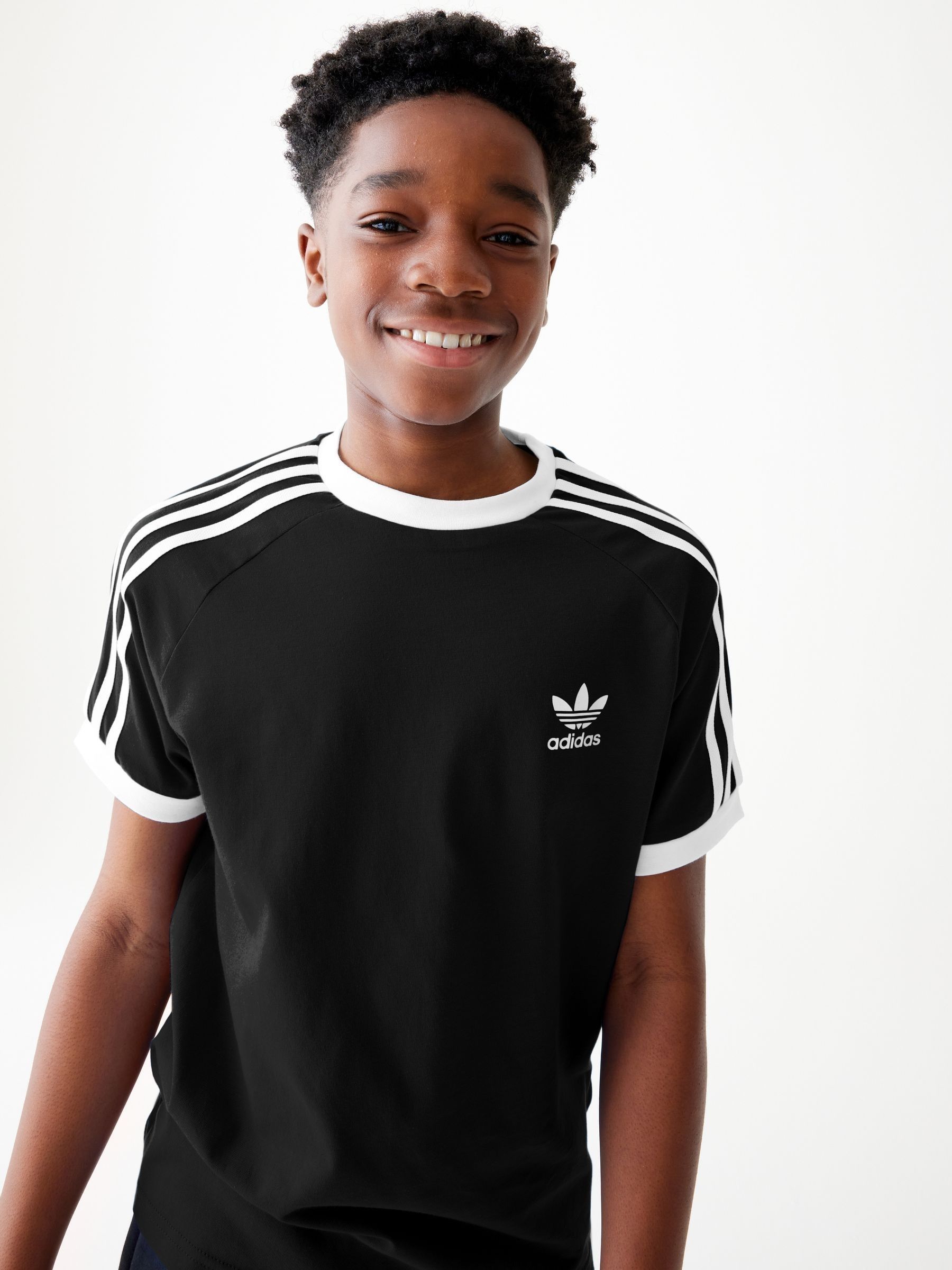 Zwart - adidas Originals Adicolor 3-Strepen T-shirt voor kinderen