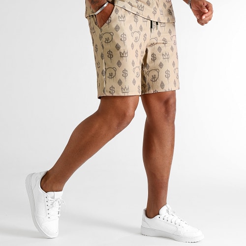 Ensemble Tee Shirt Oversize Et Short Jogging Maison de Couture 0055 0058 Camel