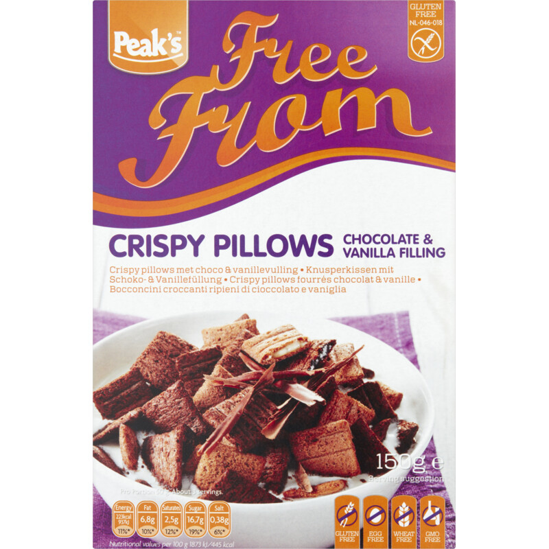 Peak's Crispy pillows chocolade & vanille