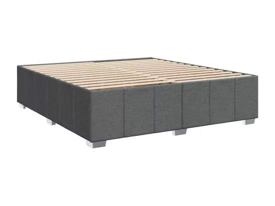 Sommier à lattes de lit avec matelas Gris foncé 180x200cm Tissu
