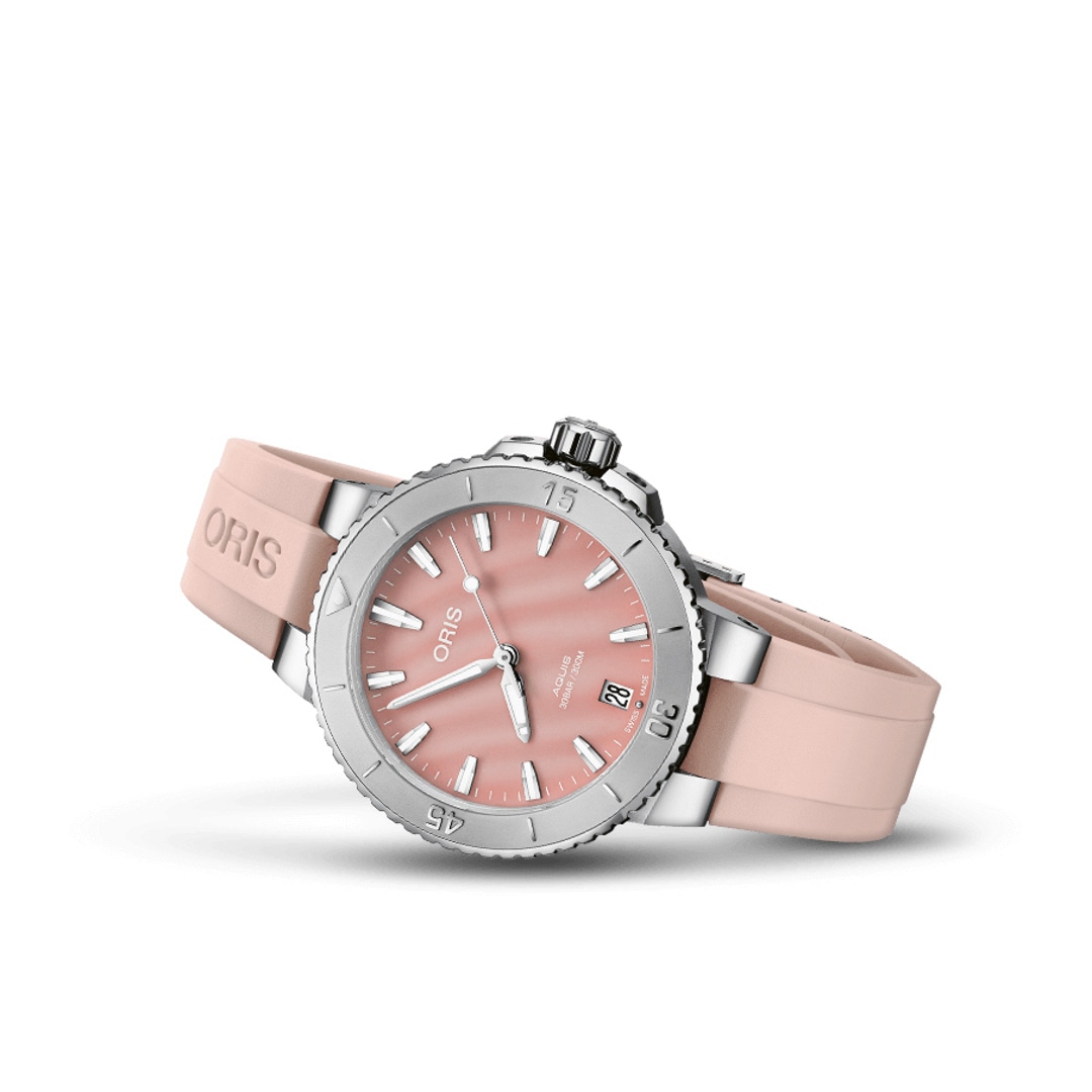 Oris Aquis Date Blush Pink Ø 36.5mm