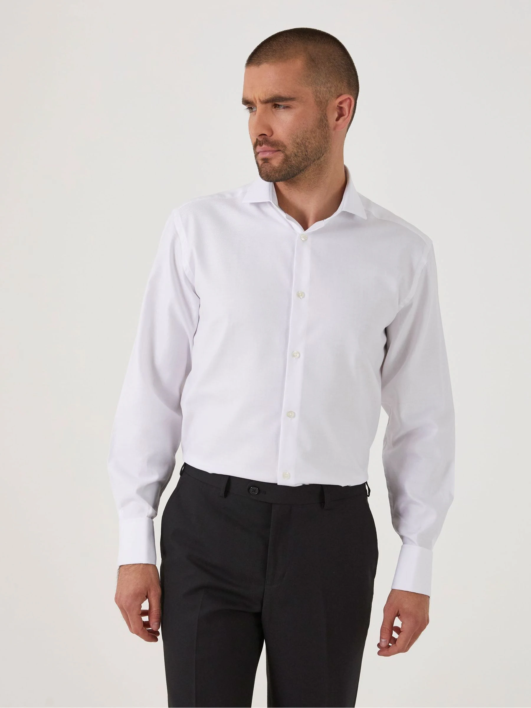 Wit - Tailored - Skopes 100% Cotton Double Cuff Dobby Shirt