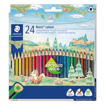 STAEDTLER Noris Design Journey - 24 Crayons de couleur - couleurs brillantes assorties
