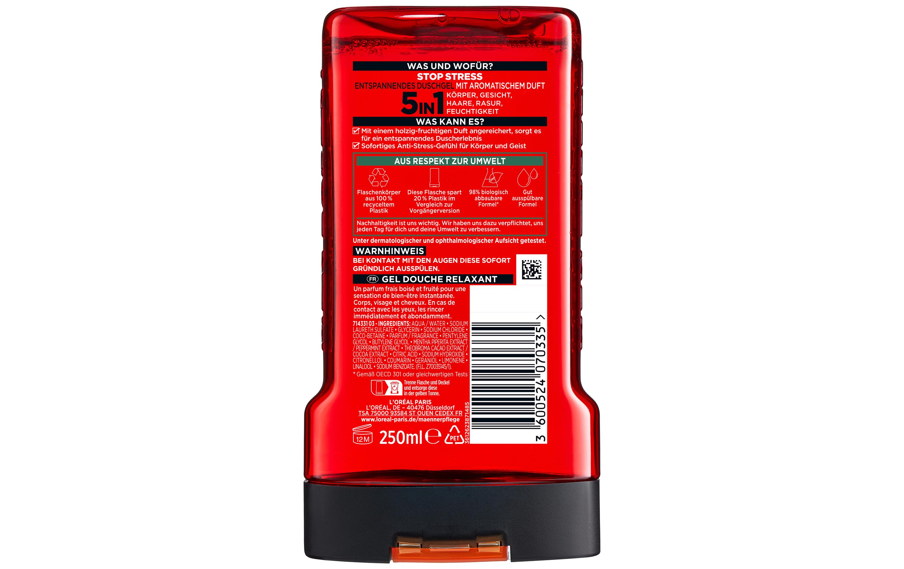Duschgel Ultimate Vitality 250 mlWaschgel reinigt intensiv und hinterlässt einen holzig-frischen Duft