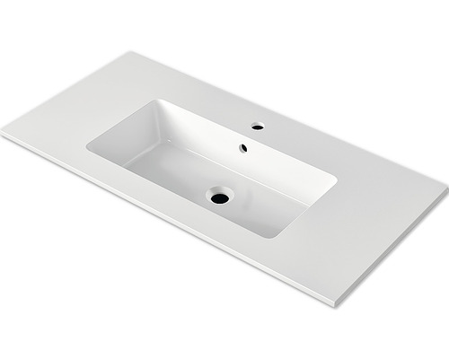 Badkamermeubelset NOBILIA Programma 1 BxHxD 210 x 169,1 x 48,7 cm, frontkleur eiken naturel, met wastafelmeubel en 3-deurs spiegelkast met LED-verlichting, onderkast, halfhoge kast, greeplijst mat chroom, 118