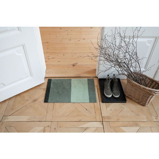 Tica Copenhagen Stripe Horisontal Gulvtæppe, Grøn/Støvet/Mørk Grøn, 40x60 cm