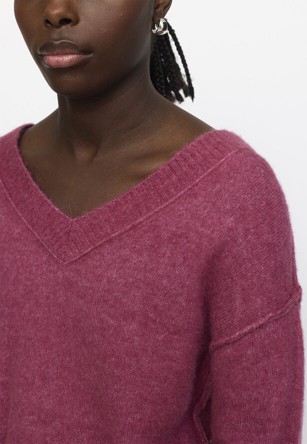 Soft Rebels SRAllison V-neck Knit Rose wine melange