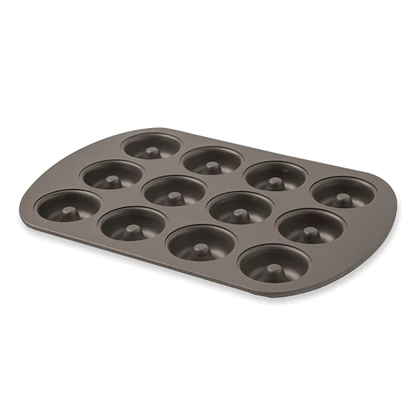 Plaque 12 mini savarins en acier revêtu 26,5 cm Mathon