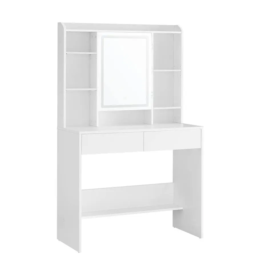 Furnihaus Kaptafel met LED 3 kleuren met instelbare lichtsterkte met spiegel