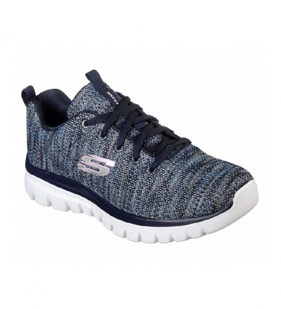 Tênis Skechers Graceful-Twisted Fortune Azul Marinho