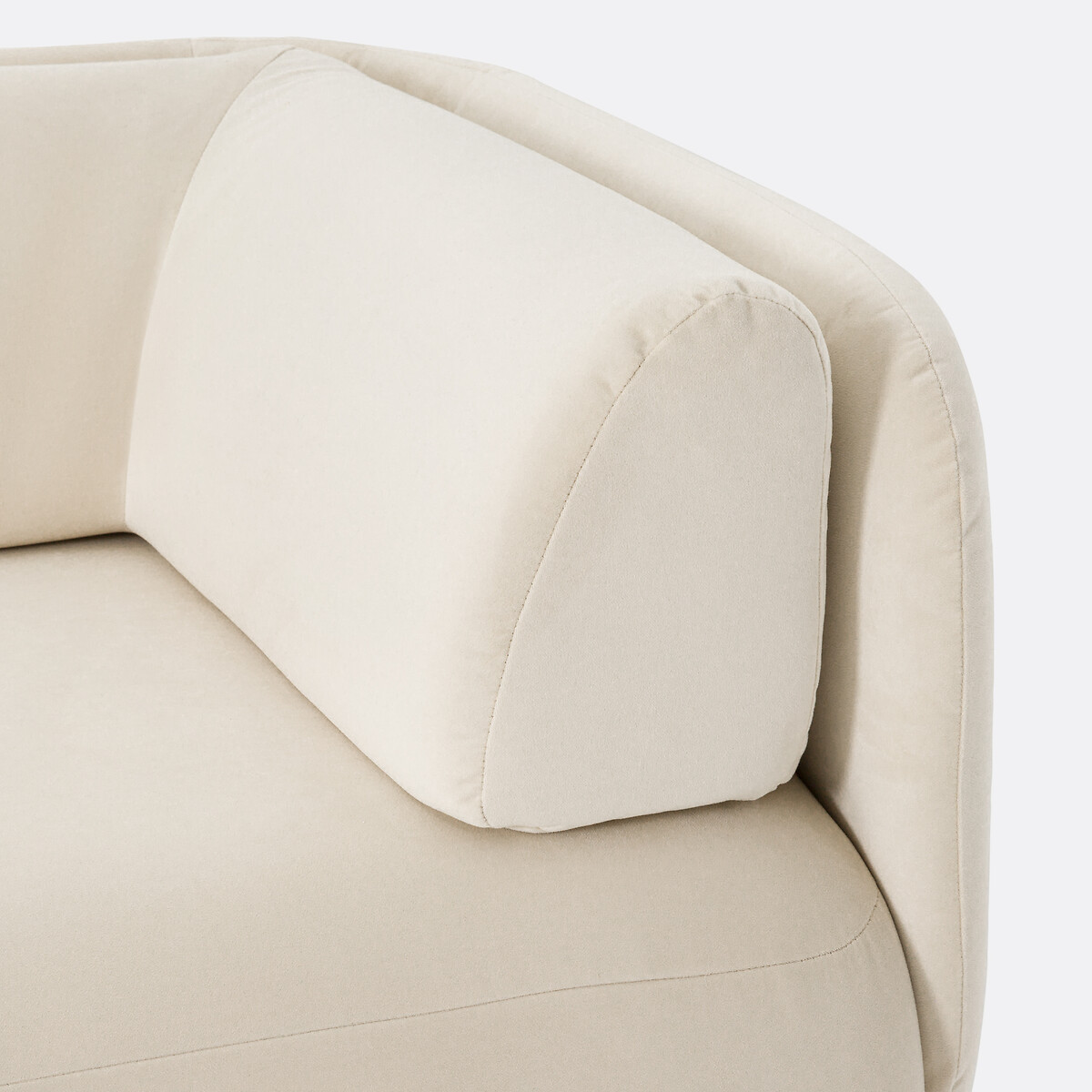 LA REDOUTE INTERIORS<br>Links de cadeira comprida, fluweel, Meridiano