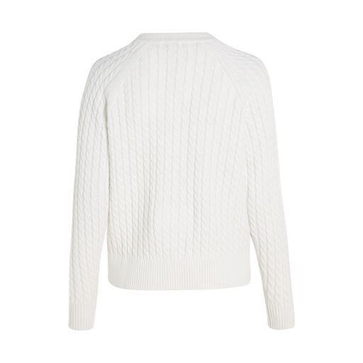Tommy Hilfiger Cable V-Neck Sweater, Ecru, S