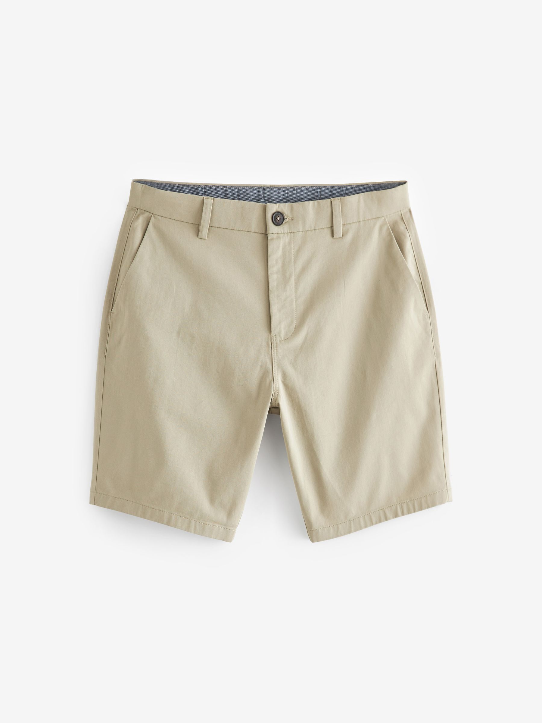 Pastelgeel - Straight fit - Chinoshort met stretch