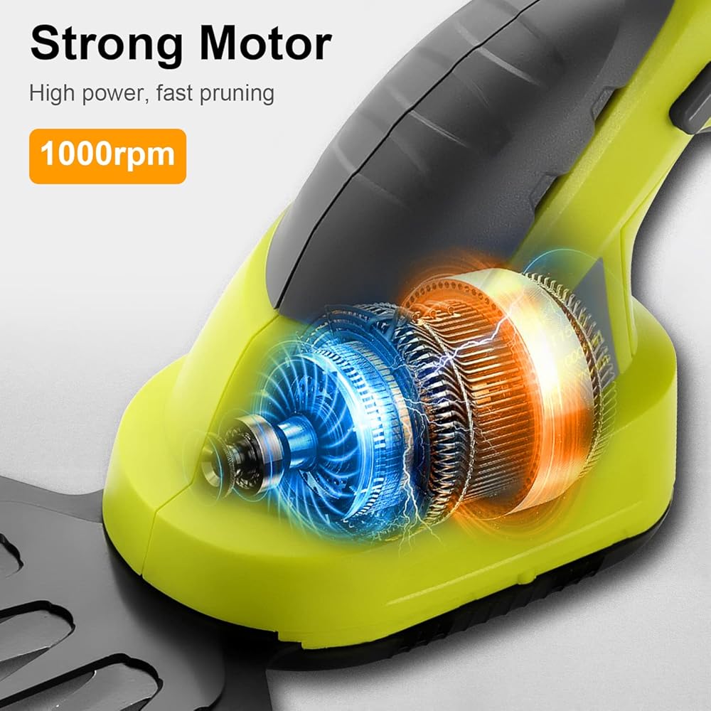 DEWINNER Coupe Bordure sans Fil 7.2V, 2 en 1 Cisailles à Gazon, Légère Tondeuse à Gazon, Batterie 1500mAh, Manche Long Télescopique Détachable, pour Couper Gazon/Buisson/Haie : Jardin