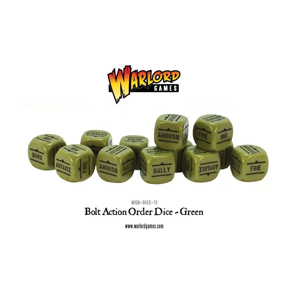 Bolt Action - Bolt Action Orders Dice packs - Green