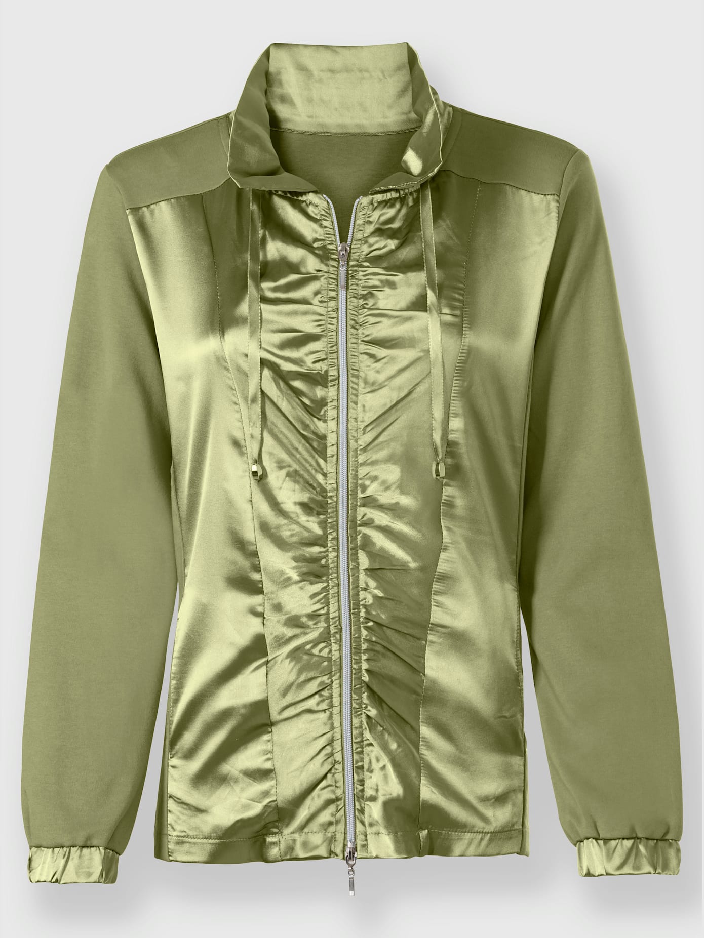 Veste légère satin brillant